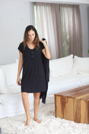 Set (4p) Remera, Short, Camison y Bata "Essential Black" c/p